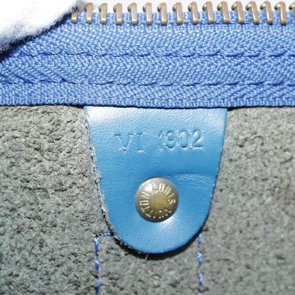 LOUIS VUITTON Epi Keepall 45 Boston Bag Blue M42975 - Picture 12 of 16